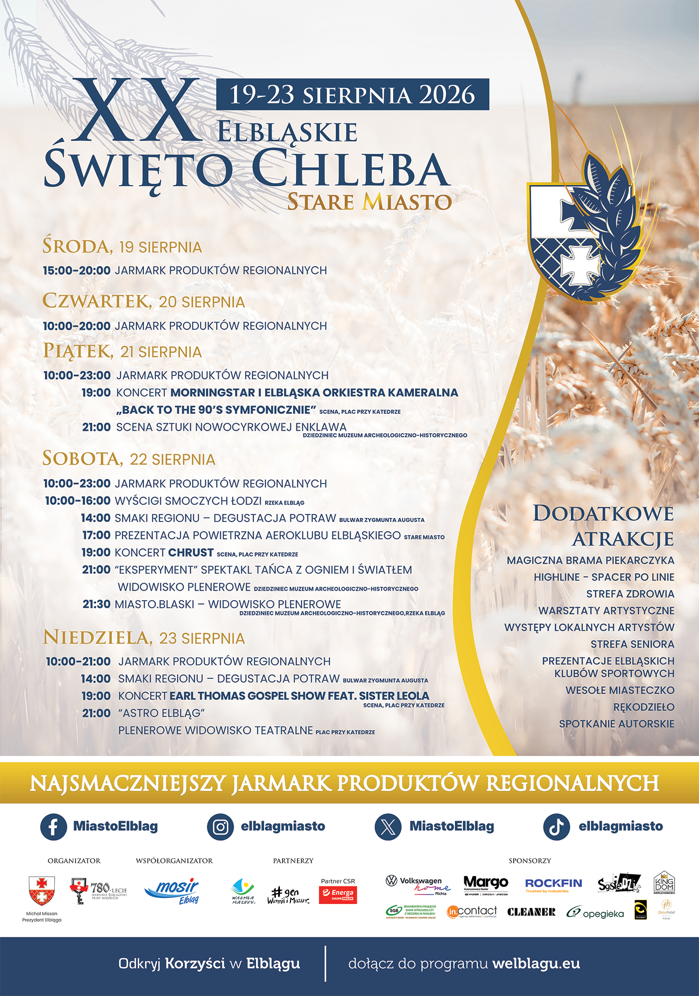Plakat XX Elbląskie Święto Chleba